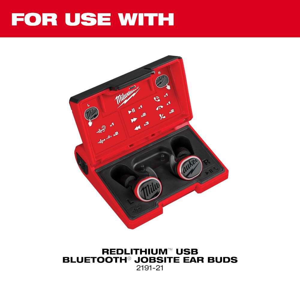 Milwaukee Jobsite Earbuds Foam Ear Tip Kit Large, large image number 3