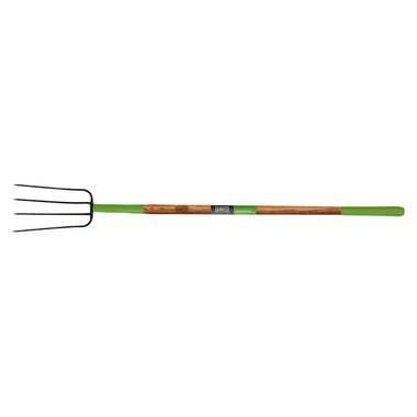 Ames 4-Tine Manure Fork with Oversized Cushion Grip on Hardwood Handle