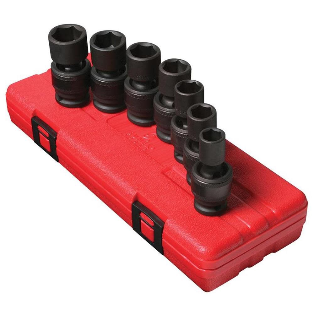 Sunex 7 pc. 1/2 In. Drive Metric Universal Impact Socket Set, large image number 1