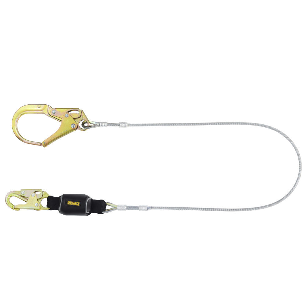 DEWALT 6 ft External Energy Absorber Twin Leg Lanyard with Snap Hook – DXFP626110