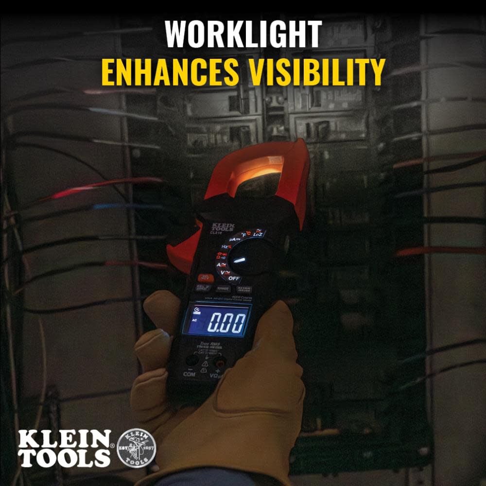 Klein Tools 600A AC/DC Auto-Ranging TRMS Clamp Meter with Worklight, large image number 5