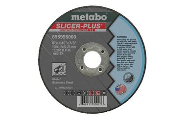 Metabo 6 In. x 0.045 In. x 7/8 In. Slicer Plus Type 1