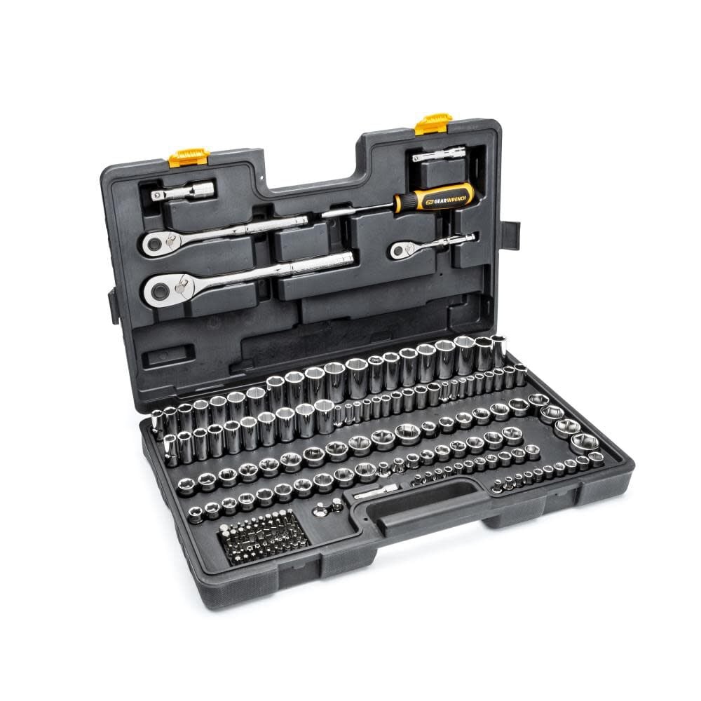 GEARWRENCH 179 Piece 1/4 Inch, 3/8 Inch, 1/2 Inch Dr. SAE/MM Mechanics Hand Tool Racing Set, large image number 2