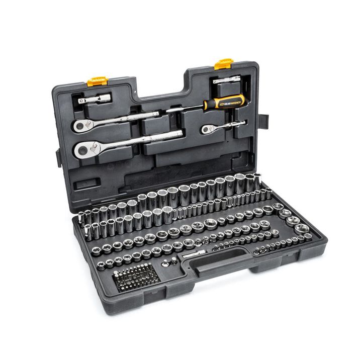 GEARWRENCH 179 Piece 1/4 Inch, 3/8 Inch, 1/2 Inch Dr. SAE/MM Mechanics Hand Tool Racing Set, large image number 1