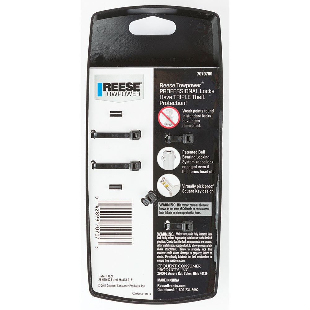 Reese 5/8 Inch Chrome Trailer Hitch Lock, large image number 7