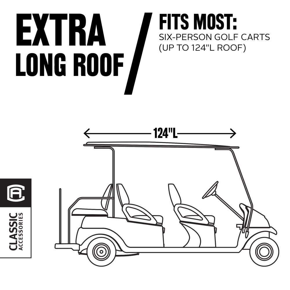 Classic Accessories Golf Car Quick-Fit Cover Extra Long Roof, large image number 7