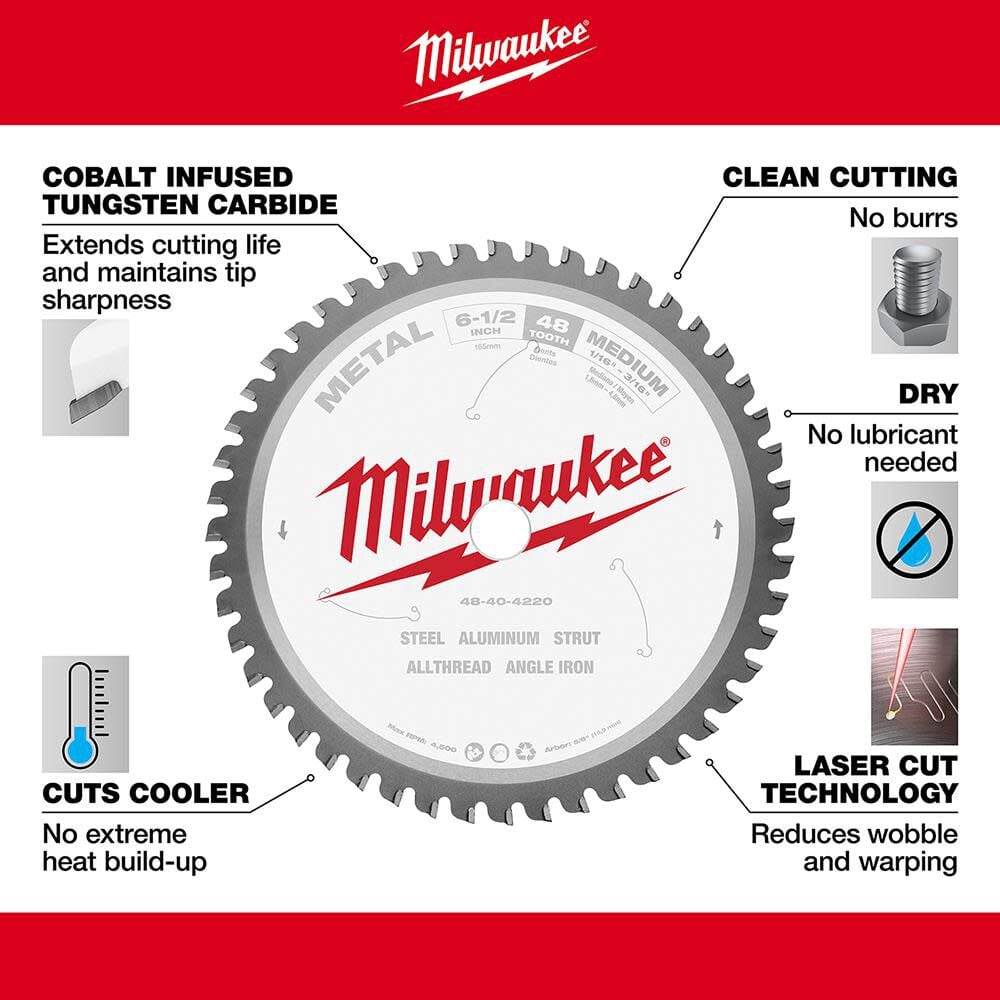 Milwaukee 6-1/2 in. Metal Cutting Circular Saw Blade, large image number 4