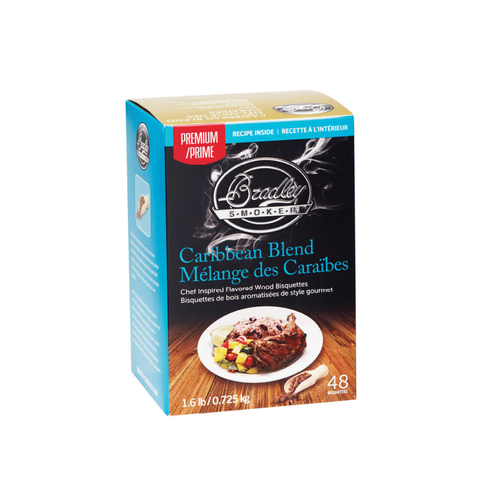 Bradley Smoker Premium Caribbean Blend Wood Bisquettes 48 Pack – BTCB48