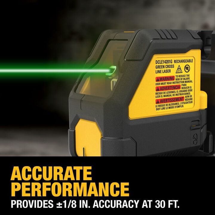 DEWALT USB Rechargeable Green Cross Line Laser Kit, large image number 3