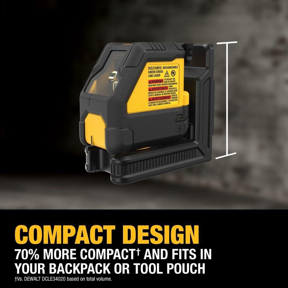 DEWALT USB Rechargeable Green Cross Line Laser Kit, large image number 8