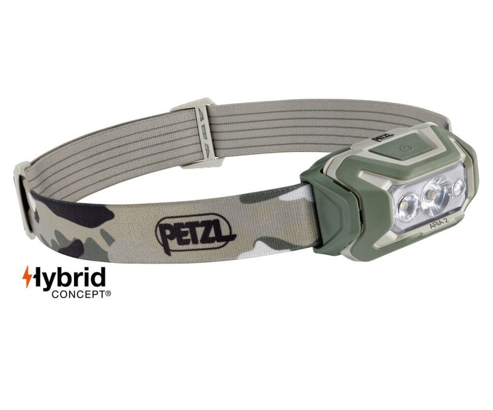 Petzl ARIA 2 RGB 450 Lumens Versatile Headlamp Camo – E070BA01