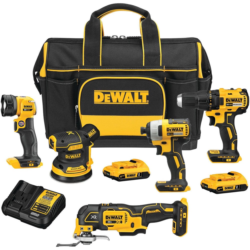 DEWALT 20V MAX Brushless 5-Tool Kit with Soft Storage - DCKSS521D2