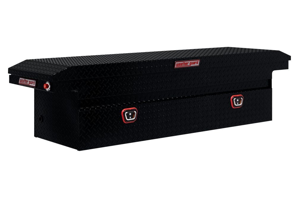 Weather Guard Saddle Box Aluminum Full Low Profile Gloss Black, large image number 1