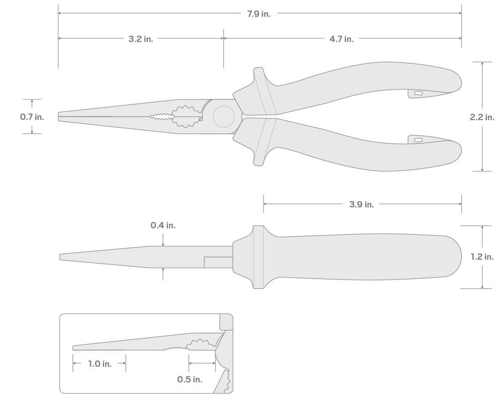 Tekton 8 Inch Insulated Long Nose Pliers, large image number 7