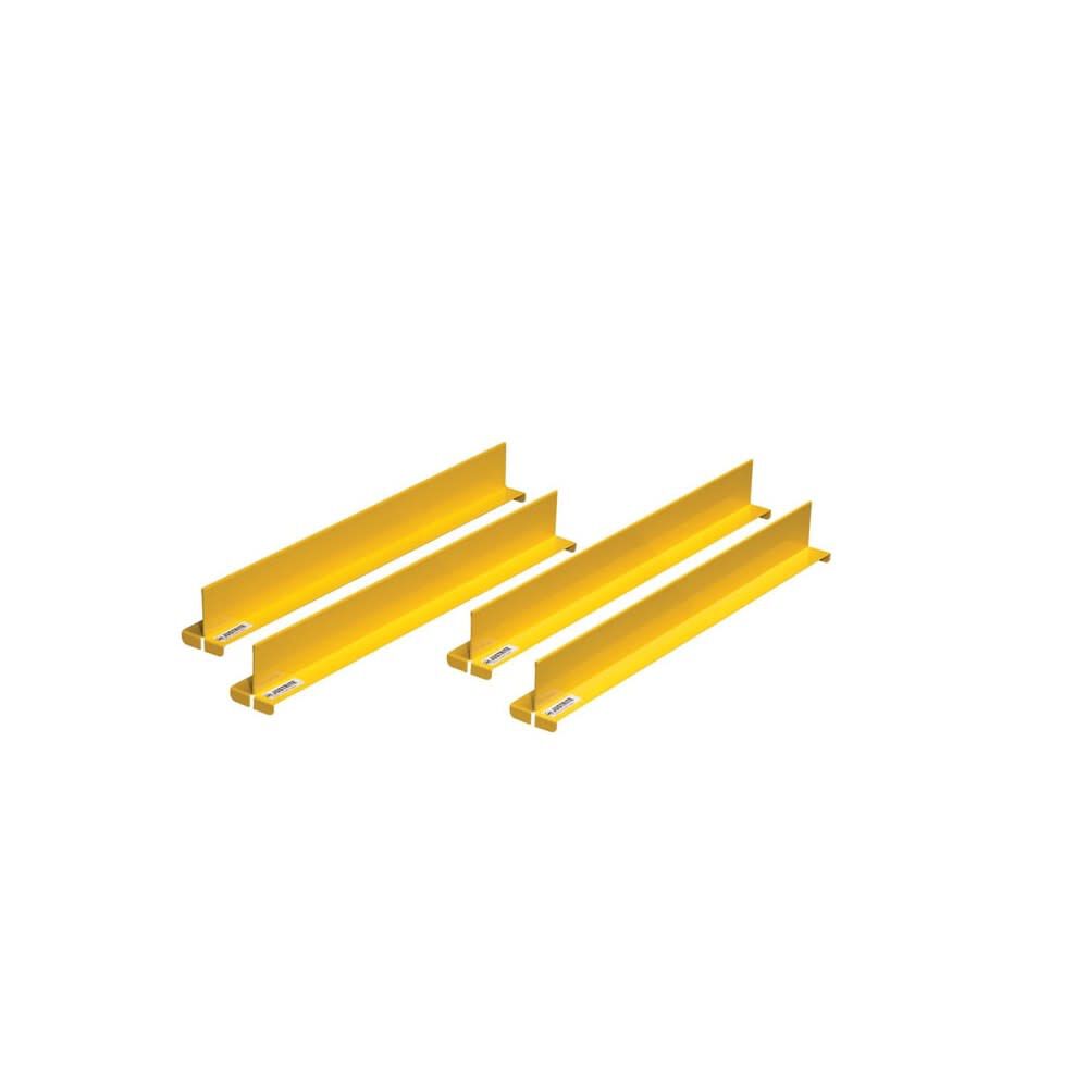 Justrite 18 in Depth Yellow Steel Shelf Dividers 4pk, large image number 2