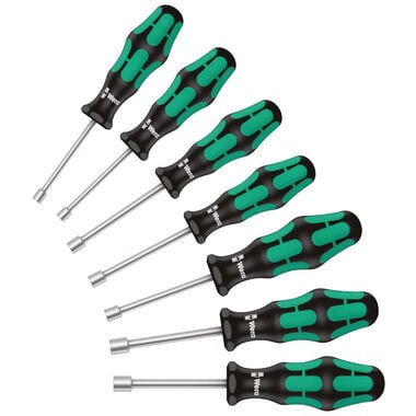 Wera Tools 395 HOLO/7 SW 3/16 1/2in Nutdriver Set 6pc