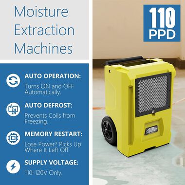 Alorair Storm DP 110 PPD (115V) Dehumidifier, Yellow, large image number 2