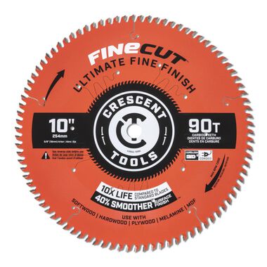 Crescent Circular Saw Blade 10in x 90 Tooth Fine Cut Ultimate Fine Finishing