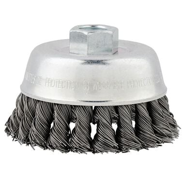 Milwaukee 3-1/2 In. Carbon Steel Knot Wire Cup Brush