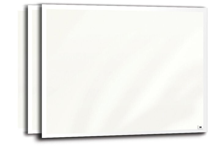 Surface Shield Step N Peel Sticky Mat, White Frame, 30 Sheet, 25.5 Inch  x  31.5 Inch, 4 Pack, large image number 1