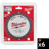 Milwaukee 5-3/8 Inch Metal & Stainless Cutting Circular Saw Blade Bundle, 6 Pieces, small image number 1