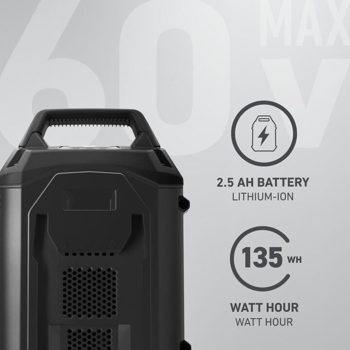 Toro 60V MAX Flex-Force 2.5 Ah 135WH Lithium Ion Battery, large image number 1