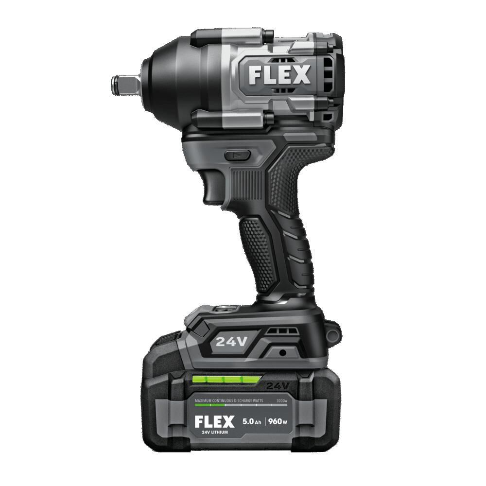 FLEX 24V Cordless 1/2 Inch Mid Torque Impact Wrench Kit, large image number 6