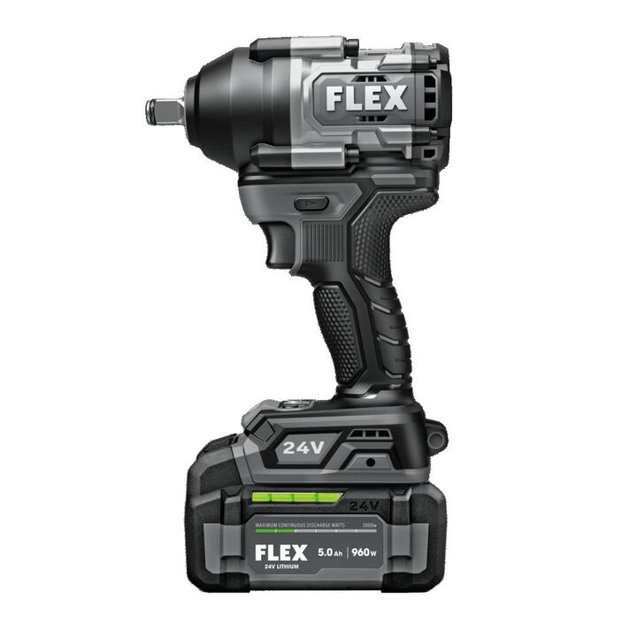 FLEX 24V Cordless 1/2 Inch Mid Torque Impact Wrench Kit, large image number 5