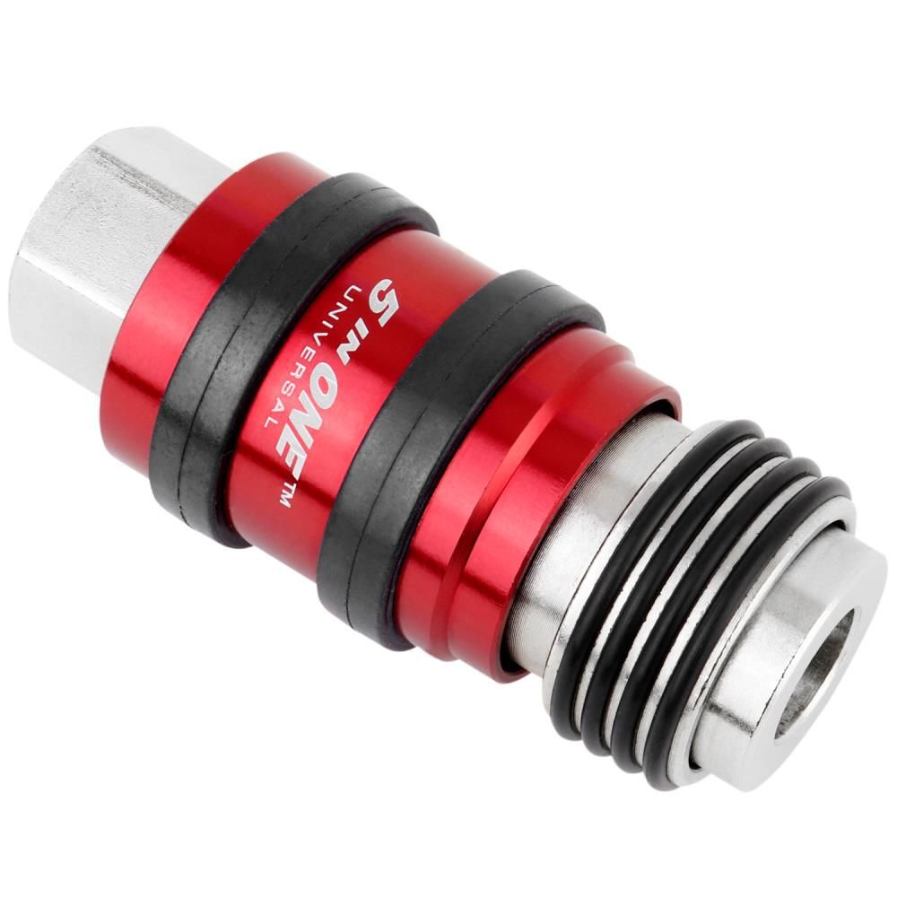 Milton 5 In ONE S-1750 Universal Safety Exhaust Quick-Connect Industrial Coupler 1/4in FNPT, large image number 2