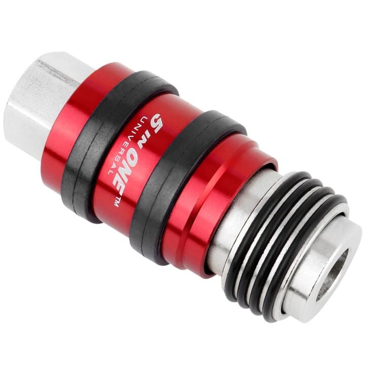 Milton 5 In ONE S-1750 Universal Safety Exhaust Quick-Connect Industrial Coupler 1/4in FNPT, large image number 1