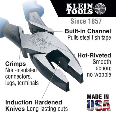 Klein Tools High Leverage Side Cutting Pliers, large image number 1