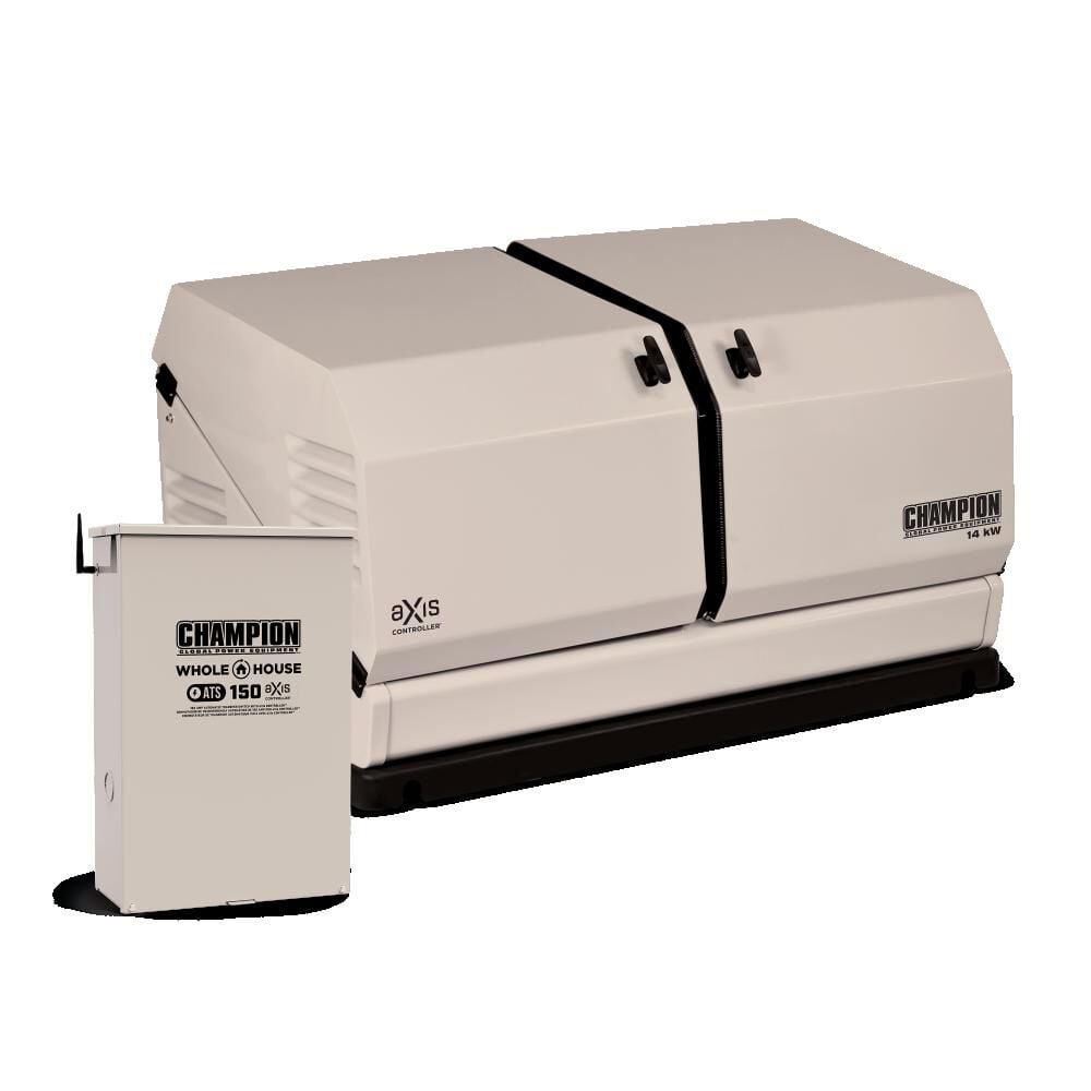 Champion Power Equipment 14000 Watt (14kW) Dual Fuel 50-State Air-Cooled Home Standby Generator and 150-Amp Automatic Transfer Switch with aXis Technology, large image number 1
