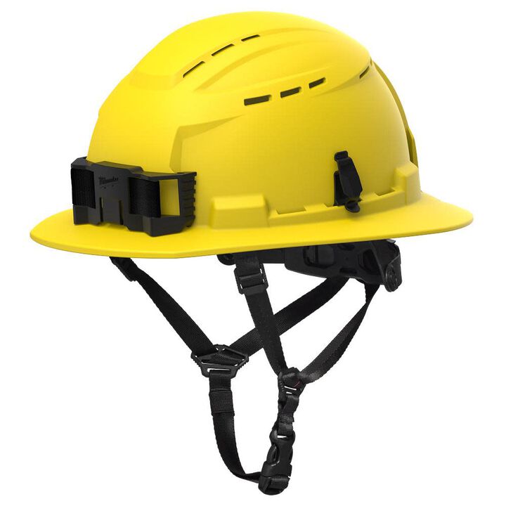 Milwaukee BOLT Full Brim Vented Safety Helmet  Type 2, Class C, Yellow
