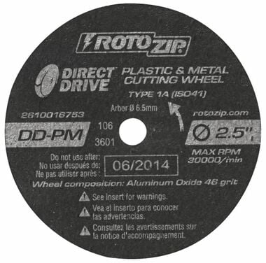 Rotozip Direct Drive Cut-Off Wheels, large image number 0