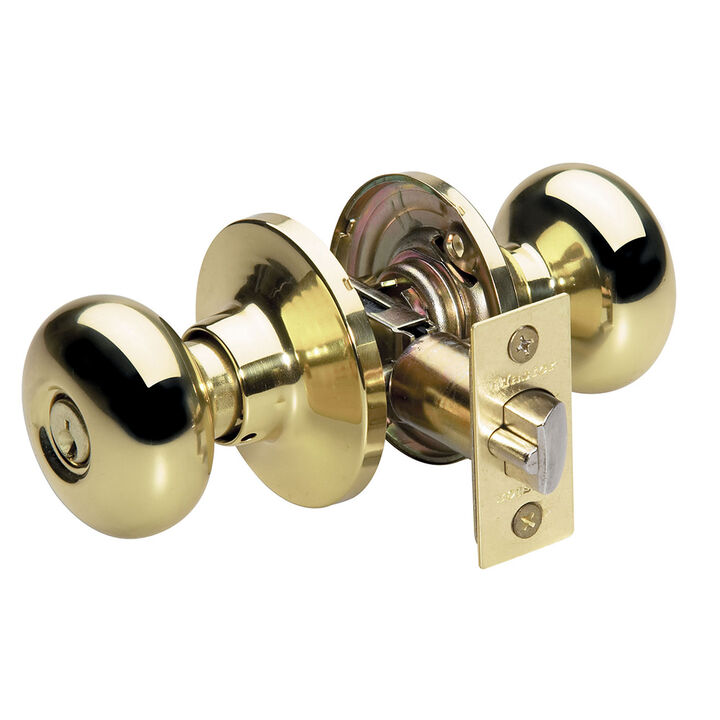 Master Lock Polished Brass Finished Keyed Entry Alike Door Lockset Knob