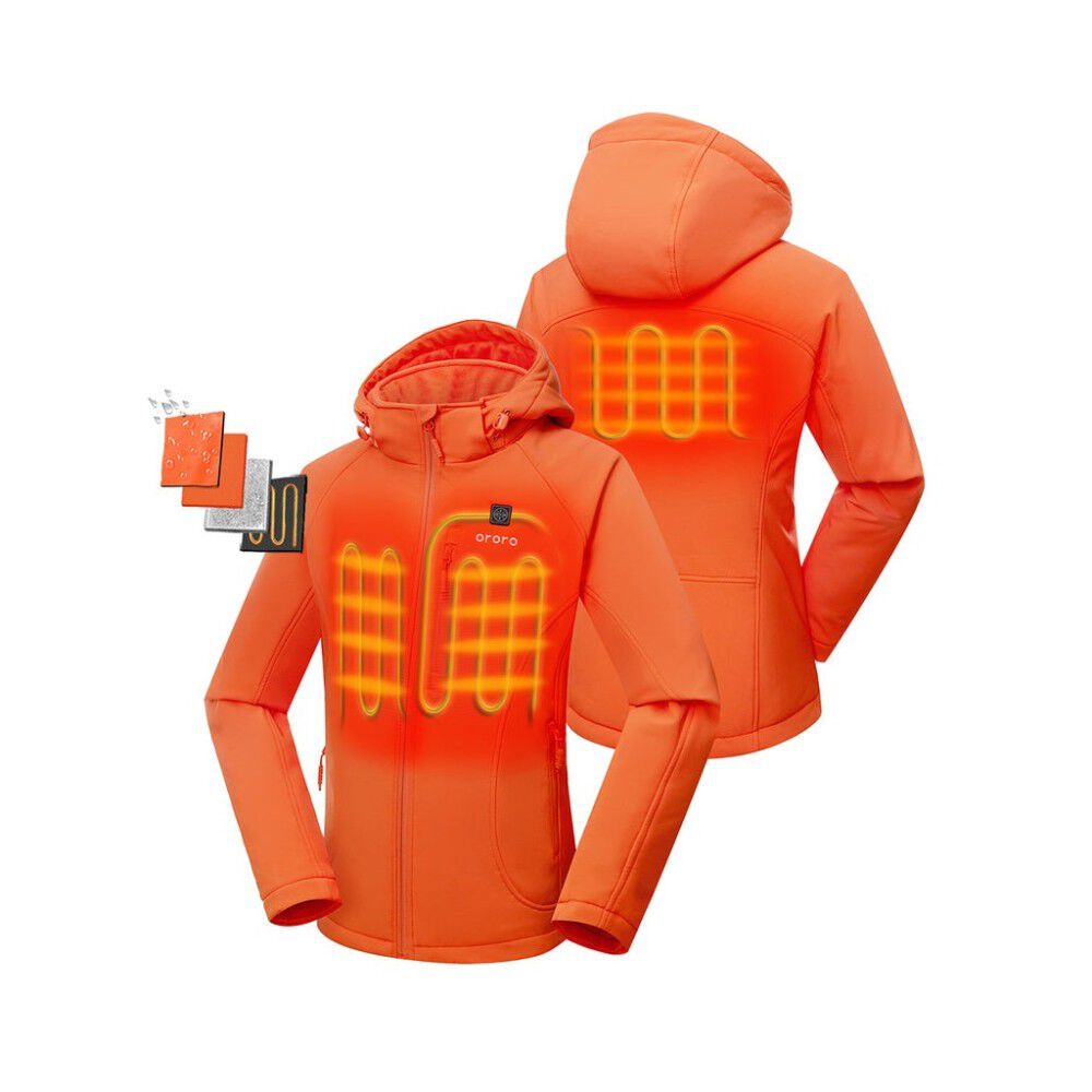 ORORO Womens Sunshine Orange Classic Heated Jacket Kit Medium WJC 31 0904 US Acme Tools