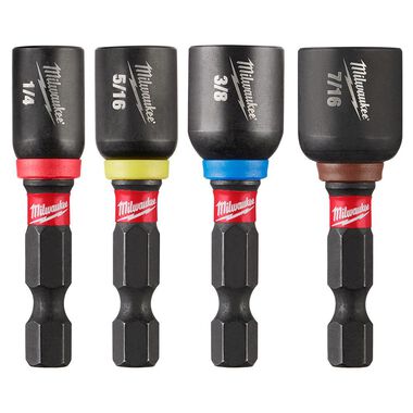 Milwaukee SHOCKWAVE Impact Duty 1-7/8inch Magnetic Nut Driver Set 4PC
