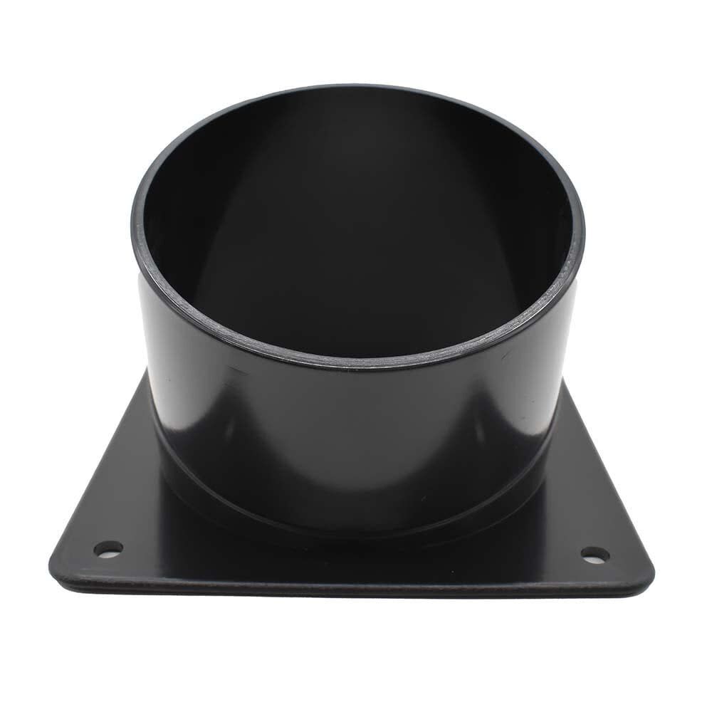 Big Horn 4 Inch Black ABS Plastic Dust Port with 4 Mounting Holes, large image number 4