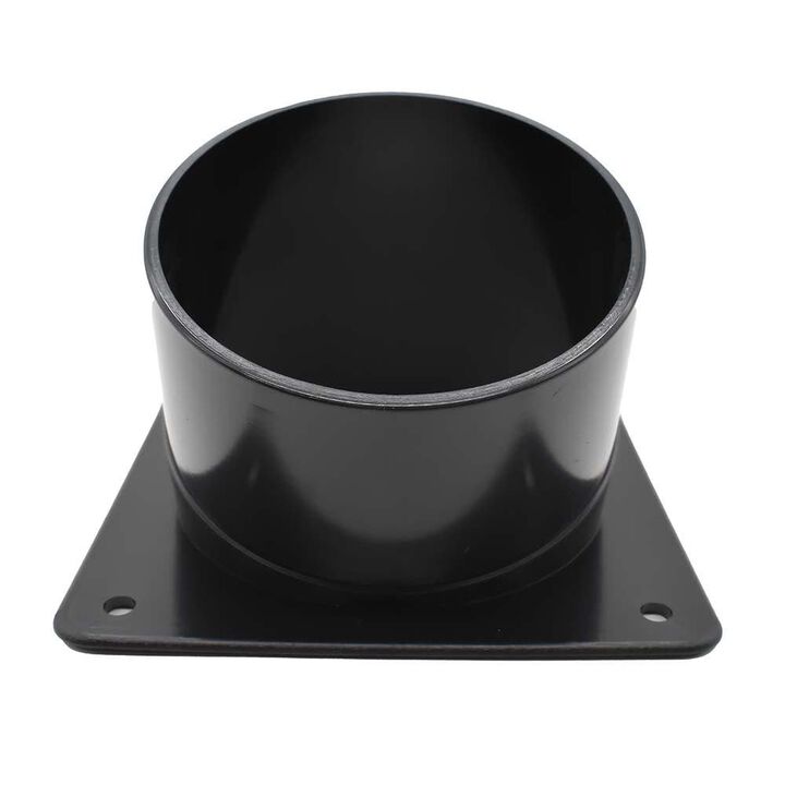 Big Horn 4 Inch Black ABS Plastic Dust Port with 4 Mounting Holes, large image number 3