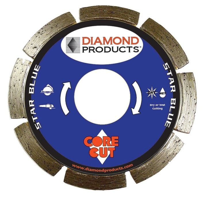 Diamond Products 4 1/2 Inch Star Blue Segmented Small Diameter Diamond Blade for Masonry