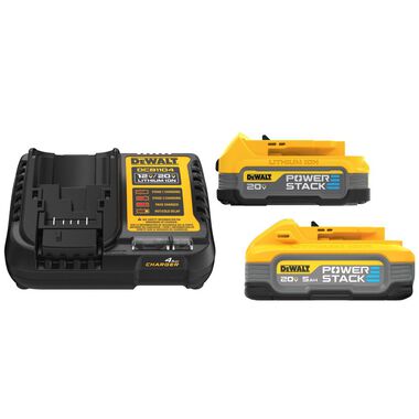 DEWALT Powerstack 20V MAX Battery Starter Kit, 2 5ah Batteries