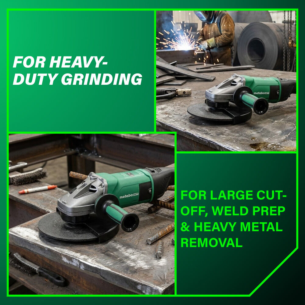 Metabo HPT Pro Series W 24-230 MVT 9 Inch Angle Grinder, large image number 4