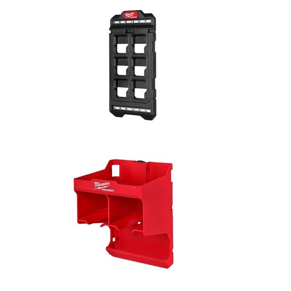 Milwaukee Packout 50 Pound Compact Wall Plate, 25 Pound Tool Station Bundle, large image number 1
