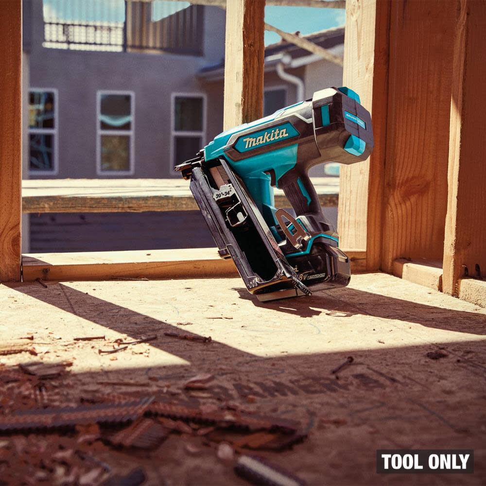 Makita 18V LXT Lithium-Ion Cordless 30 Degree Clipped Head 3-1/2 Inch Framing Nailer (Bare Tool) & Proud-Setting Nose Adapter Bundle, large image number 3
