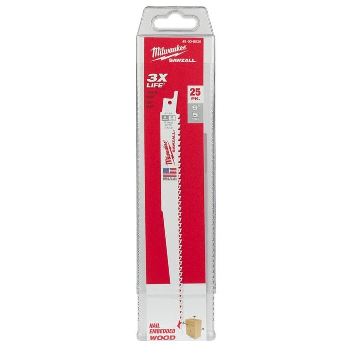 Milwaukee 9 in. 5 TPI SAWZALL Blades 25PK, large image number 8
