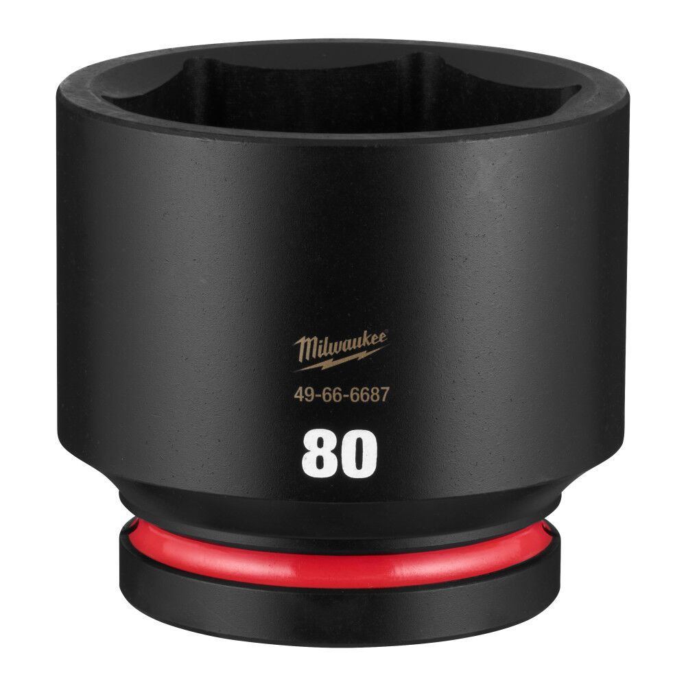 Milwaukee SHOCKWAVE Impact Duty 1 Inch Drive 80mm Standard 6 Point Socket - 49-66-6687