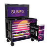 Sunex JUIC'D BOX 50 Inch 7 Drawer Powered Rolling Tool Cart with RETRO Design, small image number 2