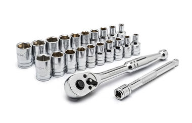 GEARWRENCH 1/4 Inch Drive 6-Point SAE/Metric Ratchet and Socket