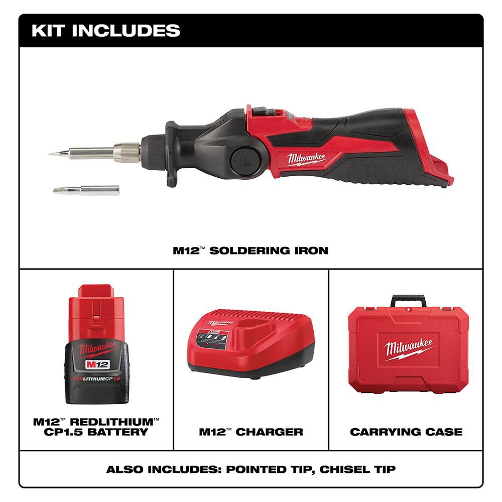 Milwaukee solder store iron