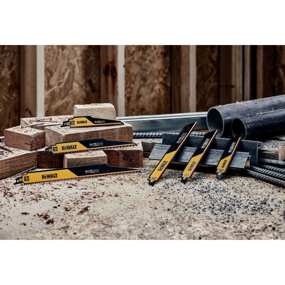 DEWALT ELITE SERIES Reciprocating Saw Blade 3pk Carbide Tipped 9in 8 TPI Metal Cutting, large image number 3